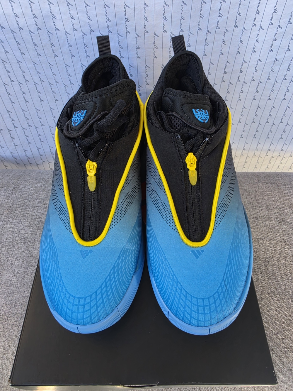 adidas D.O.N Blue and Yellow Gradient Men's Athletic Sneakers